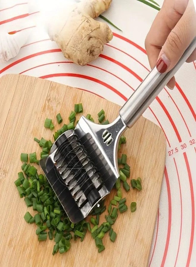 PUTHAK Stainless Steel Manual Noodle Cutter - Stainless Steel Noodle Maker Nool porotta Roller Docker Dough Cutter Tool Multifunctional Kitchen Gadget for Pasta, Spaghetti & More - Image 4